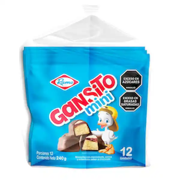 Gansito Tarta Mini Mermelada Nata y Cobertura Chocolate