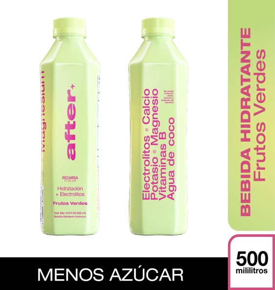 After Bebida Hidratante Frutos Verde 500 ml