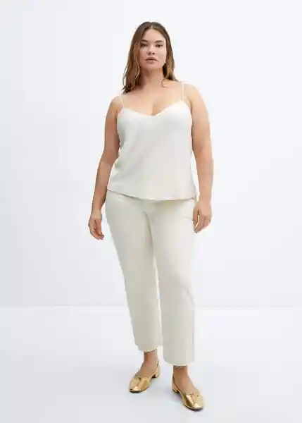 Top Raquel Crudo Talla S Mujer Mango