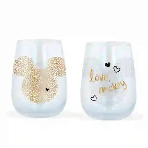 Disney Vasos Mickey de Cristal  de 510 mL