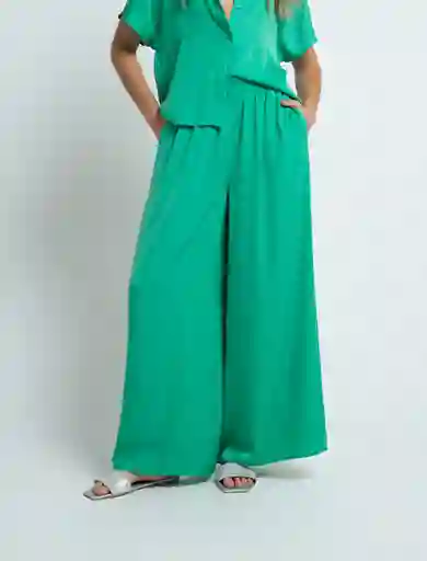 Pantalón Mujer Verde Marmol Medio Talla 12 532F071 Naf Naf