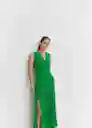 Vestido Manzana Verde Talla XL Mujer Mango