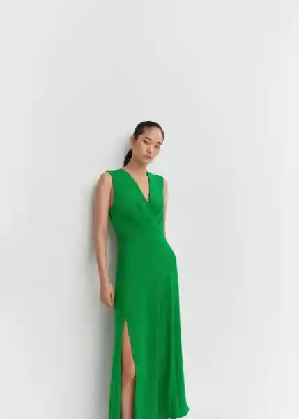 Vestido Manzana Verde Talla XL Mujer Mango