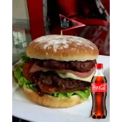 Combo Hamburguesa Doble Carne +Cocacola Orig 400ml