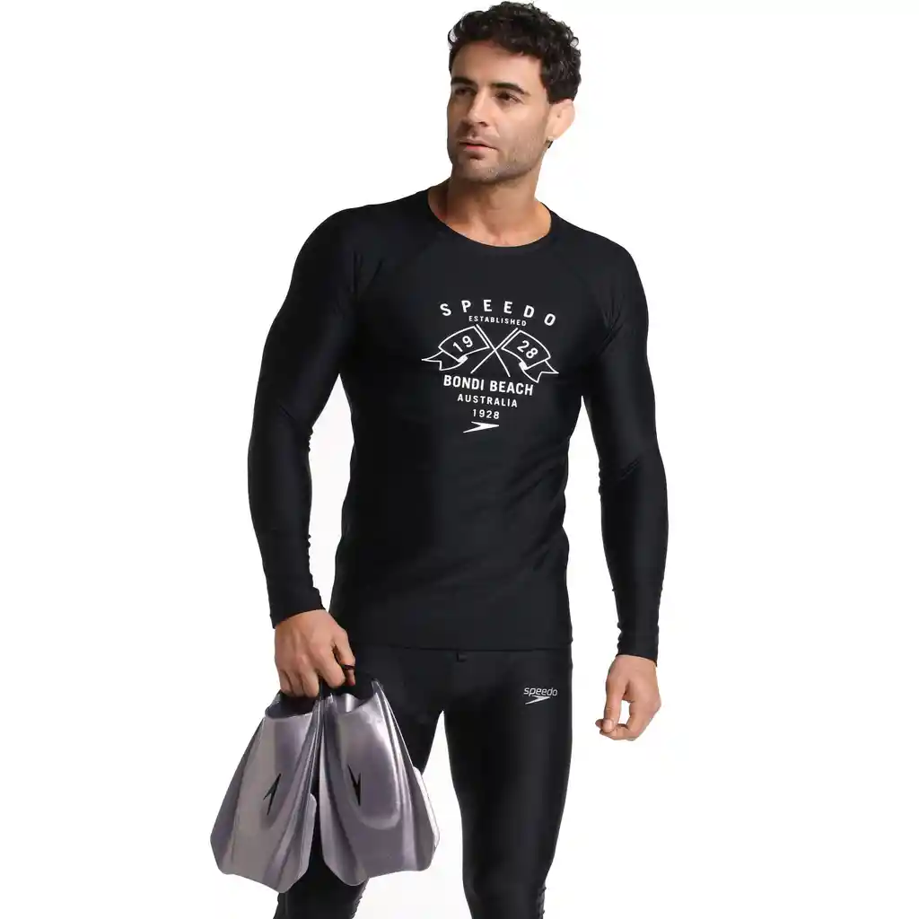 Camiseta Manga Larga Sunshine Coastal Explorer Hombre Negro-l