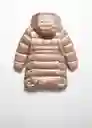Abrigo Anorak Rachel Oro Talla 10 Niña Mango