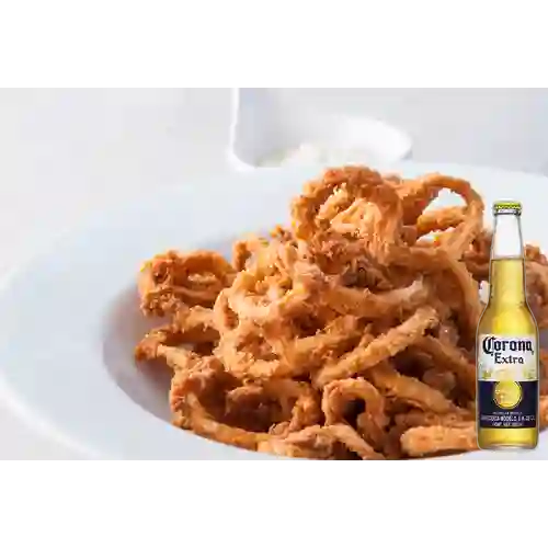 Combo Chicharrón de Calamar + Corona Bot. 355ml