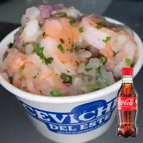 Ceviche Peruano de Camarón 12 Oz +Cocacola Org 250ml