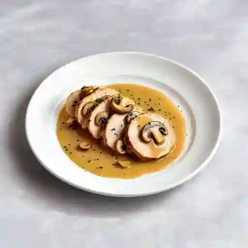 Lomo De Cerdo En Salsa De Champinones