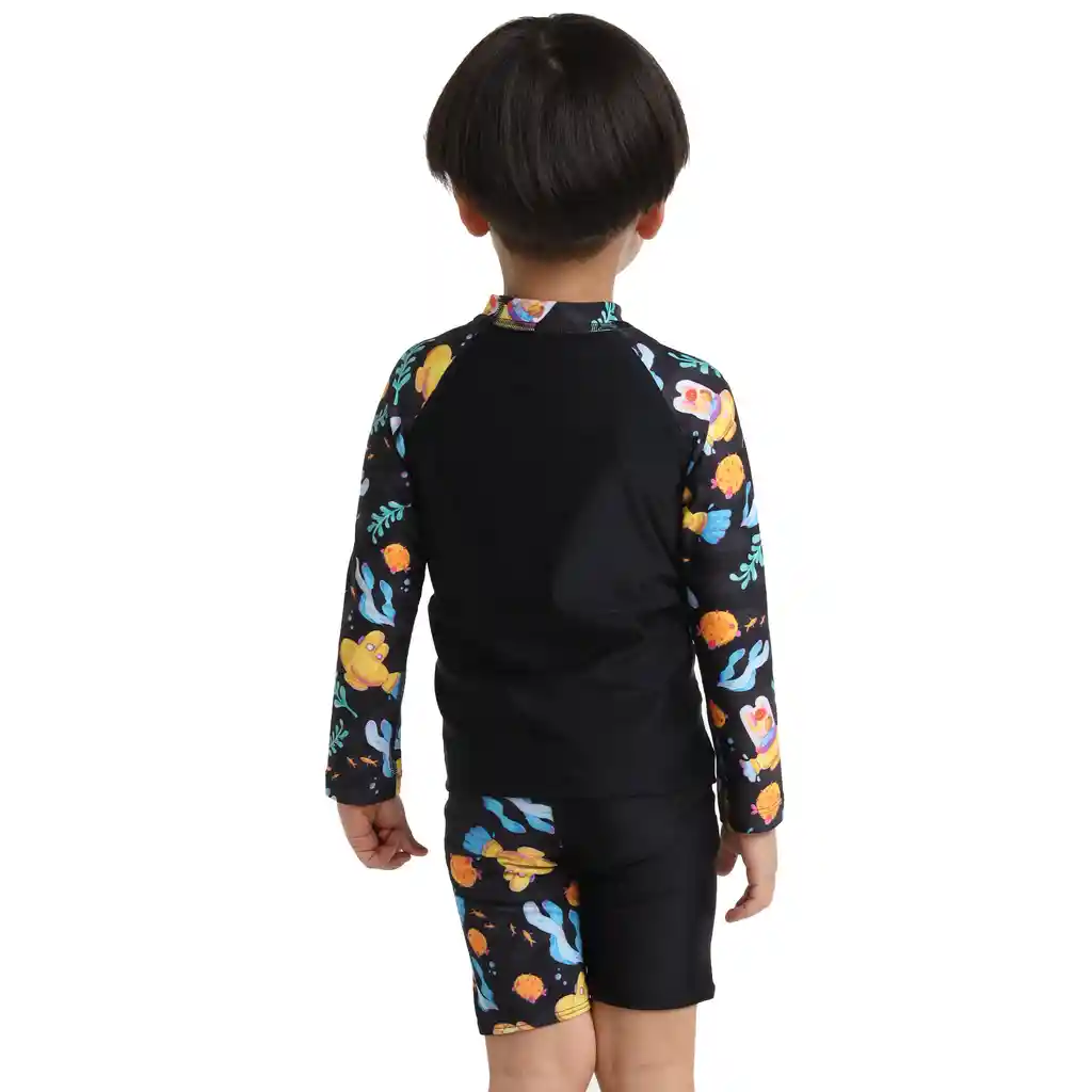 Camiseta Manga Larga Sunshine Dog Submarine Bebe Masculino Negro-04
