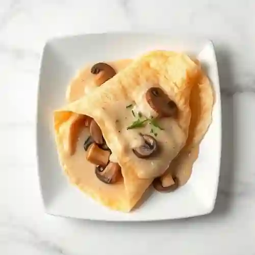 Crepe de Queso con Champiñones