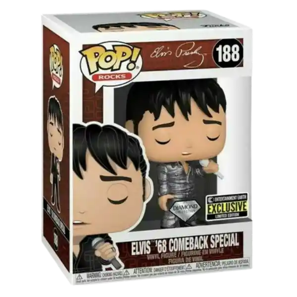 Funko Pop Figura Coleccionable Elvis 68 Comeback Special 188 Ee