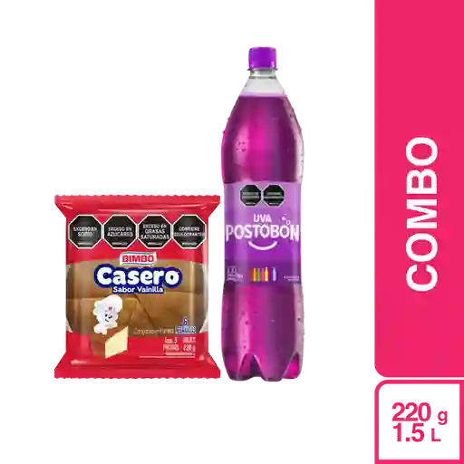 Combo Postobón Uva 1500 mL + Bimbo Ponqué 