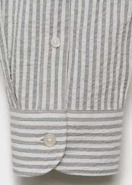 Camisa Kissos Dark Caza Talla M Hombre Mango