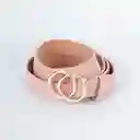 Cinturón Doble Hebilla Lisa Rosa Fuera de Serie