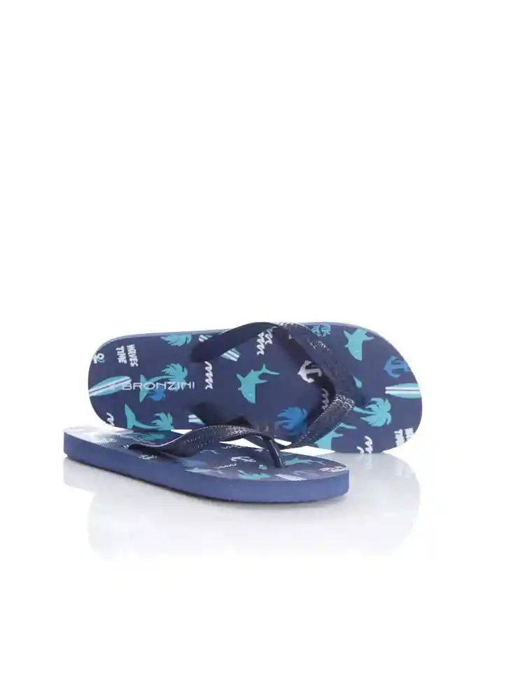 Sandalia Plastico Para Nino 31-azul Oscu