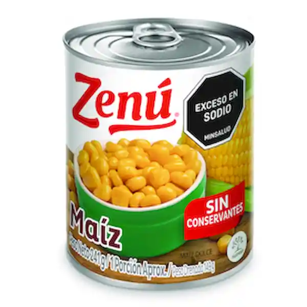 Zenú Maíz Dulce sin Azúcar Añadido