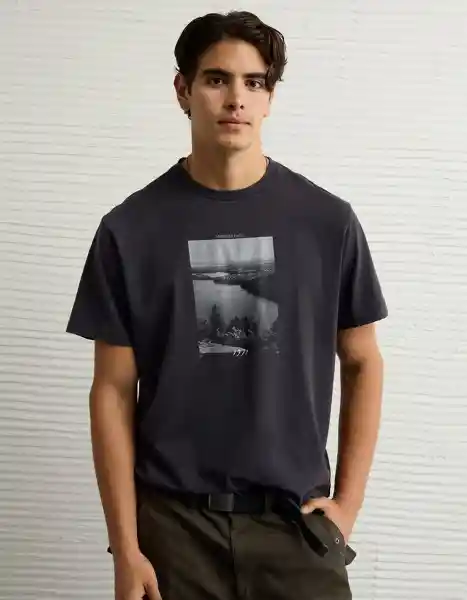 Camiseta Hombre Negro Talla Medium 4659094 American Eagle