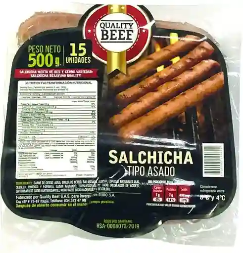Quality Beef Salchicha Tipo Asado