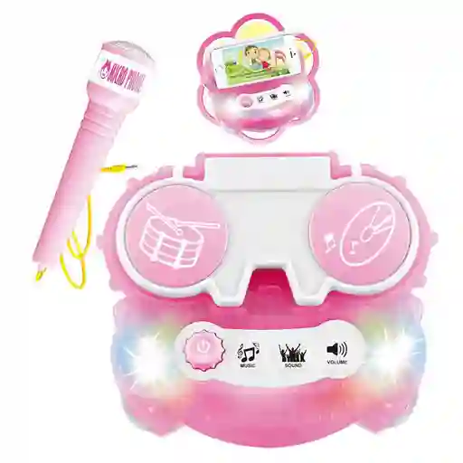 Máquina de Karaoke Para Niños Con Micrófono Rosa Finlandek Kids