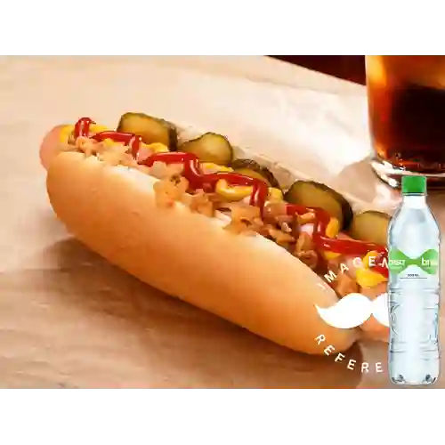 Combo Perro Caliente Clásico + Brisa Con Gas 600ML