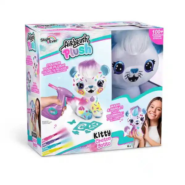 Airbrush Juguete Colorea tu Gatito Plush