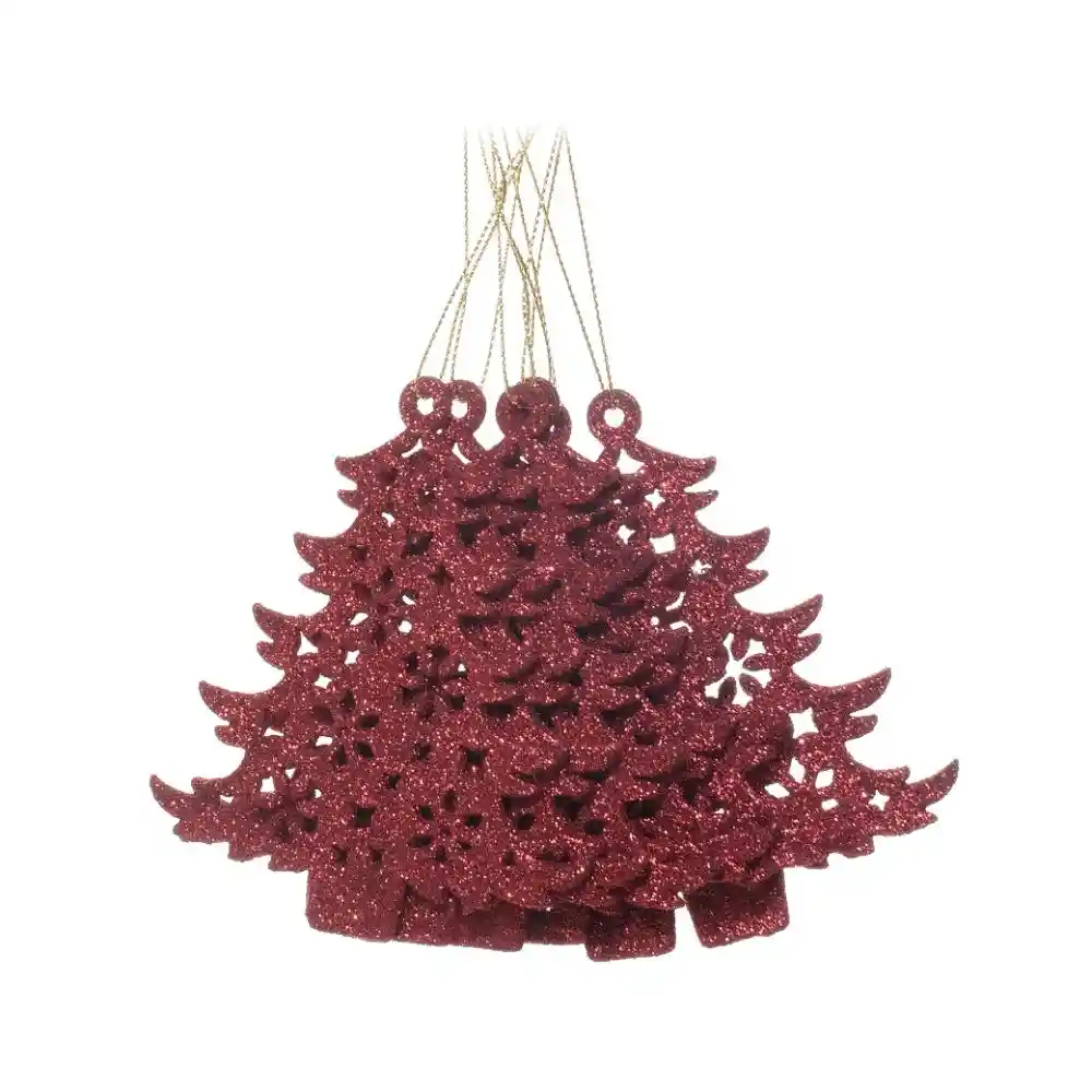 Ornamento Arbol 10x8.5 Rojo