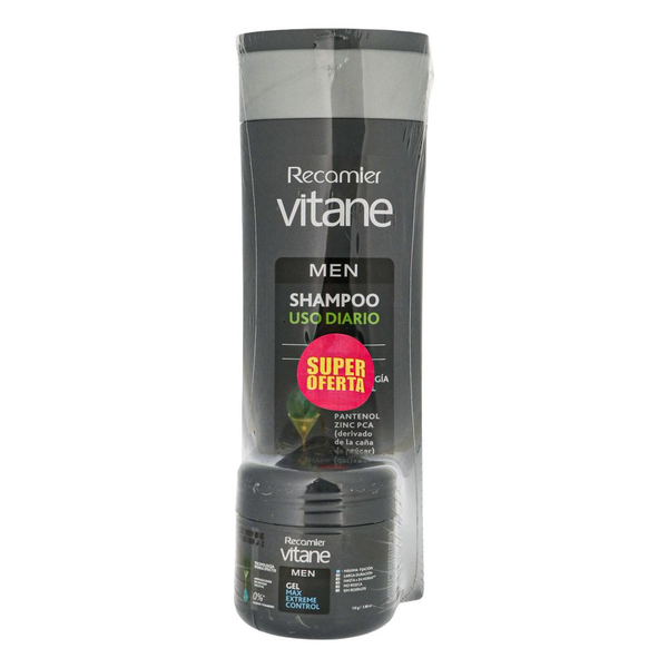 Vitane Shampoo Men Uso Diario sin Sal más Gel Max Xtreme Control 400 ml