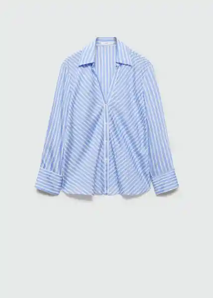 Camisa Nina Celeste Talla L Mujer Mango