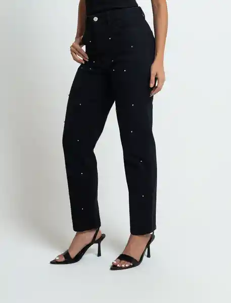 Pantalón Adele Mujer Negro Puro Ultraoscuro 6 433F353 Naf Naf