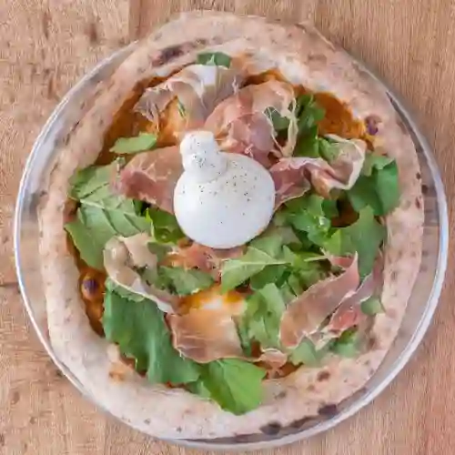 Pizza Burrata y Serrano