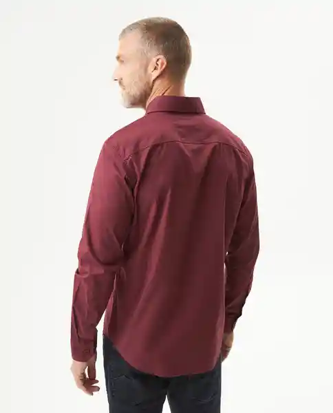 Camisa Carbón Pocket Rojo Uva Ultraoscuro Talla L Chevignon