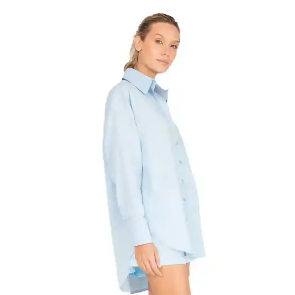 Camisa Boyfriend Haven Azul Claro Talla S