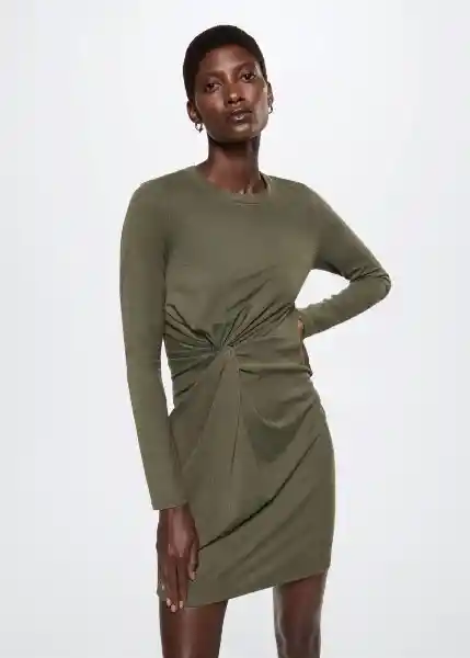 Vestido Nuska Verde Talla M Mujer Mango