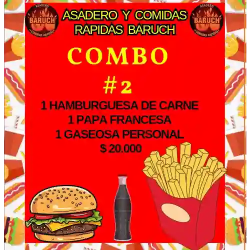 Hamburguesa, Papa Francesa y Gaseosa