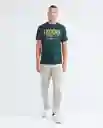 Legend Graphic T-shirt Verde Galloway Ultraoscuro Talla L Hombre Chevignon