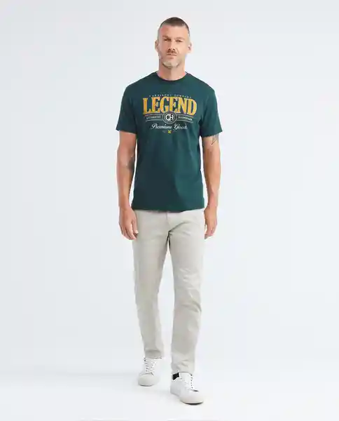 Legend Graphic T-shirt Verde Galloway Ultraoscuro Talla L Hombre Chevignon