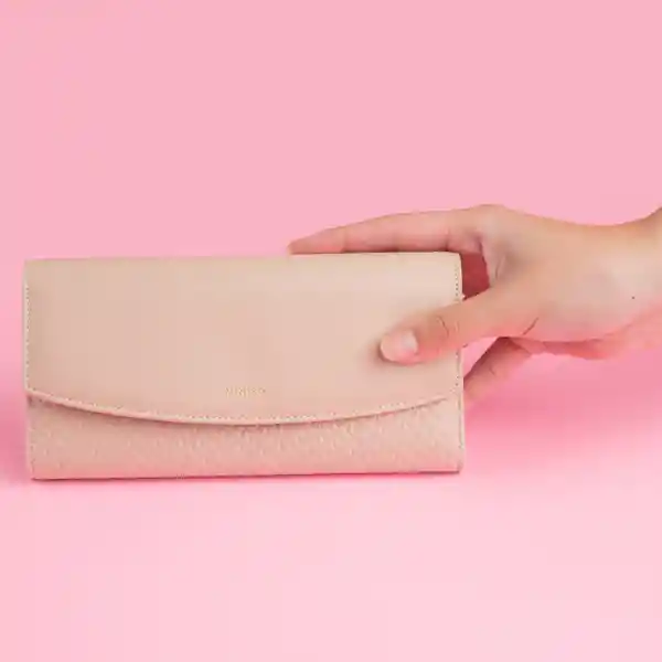 Cartera Para Mujer Grande Perlitas Rosa Miniso