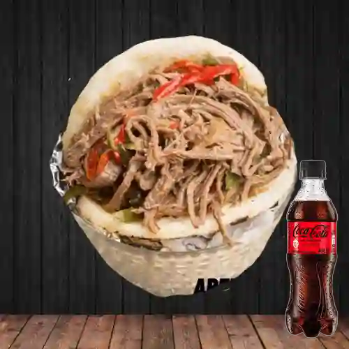 Combo Arepa de Carne + Coca Cola Sin Azúcar 400 ml