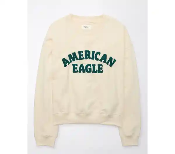 Buzo Mujer Beige Talla Large American Eagle