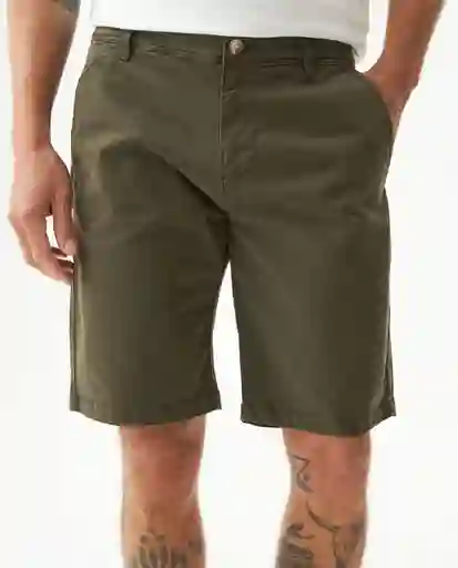 Short Chino Masculino Café Khaki Claro Talla 32 Chevignon