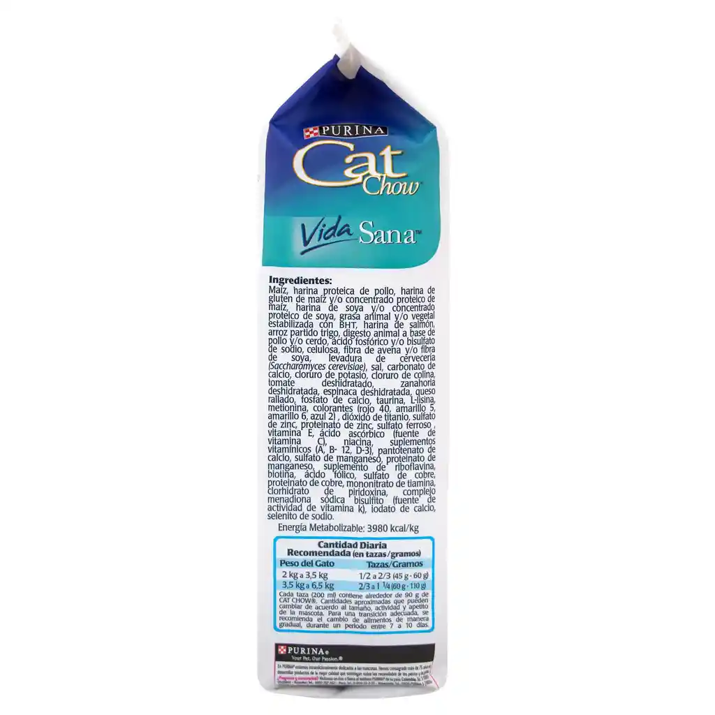 Cat Chow Alimento para Gato Adulto Vida Sana Salmón Pollo y Queso