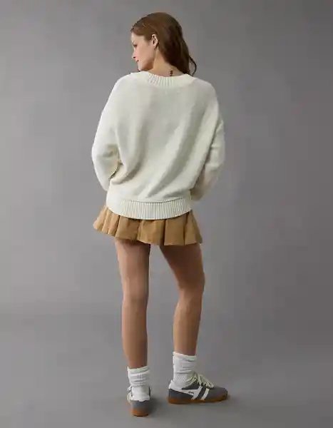 Suéter Tejido Mujer Blanco Talla: SMALL 1386100 American Eagle