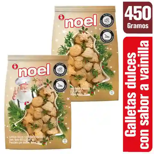 Noel Galletas Dulces Sabor a Vainilla Edición Navidad
