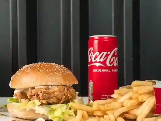 Hamburguesa de Pollo Apanada