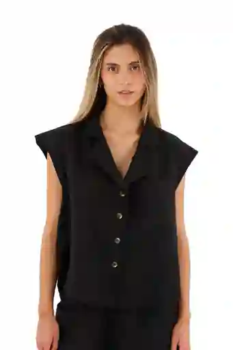 Camisa Ámbar Negro Talla M Mercedes Campuzano