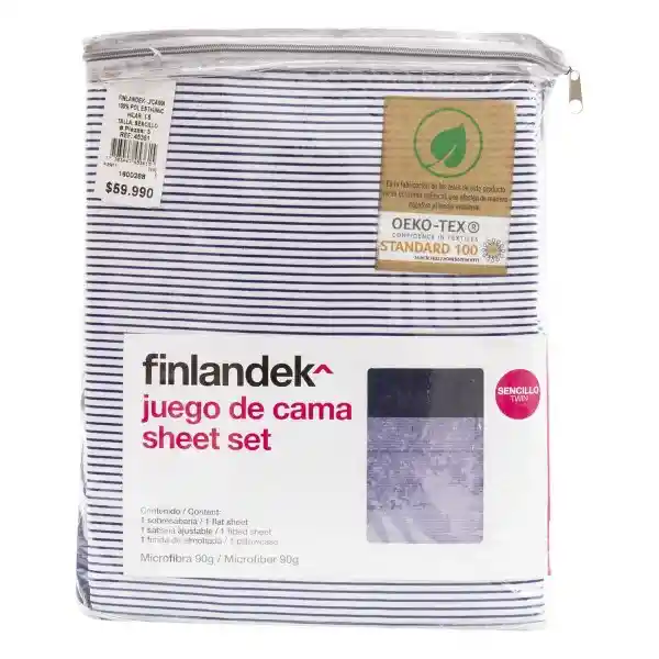 Finlandek Juego de Cama 100% Pol Est+unic Hilar 45361