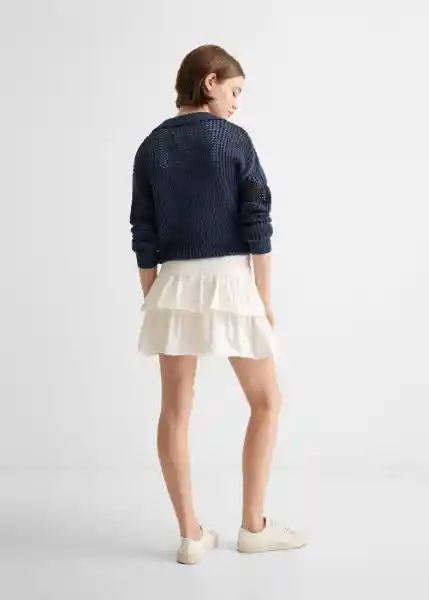 Falda Mini Off-White Talla 22 Niña Mango