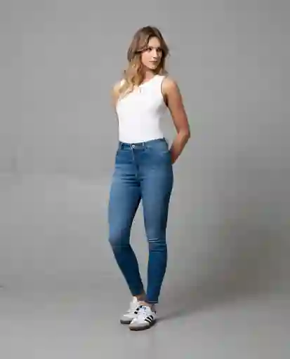 Jean Jegging Mujer Azul Denim Medio Talla 16 41075 Rifle