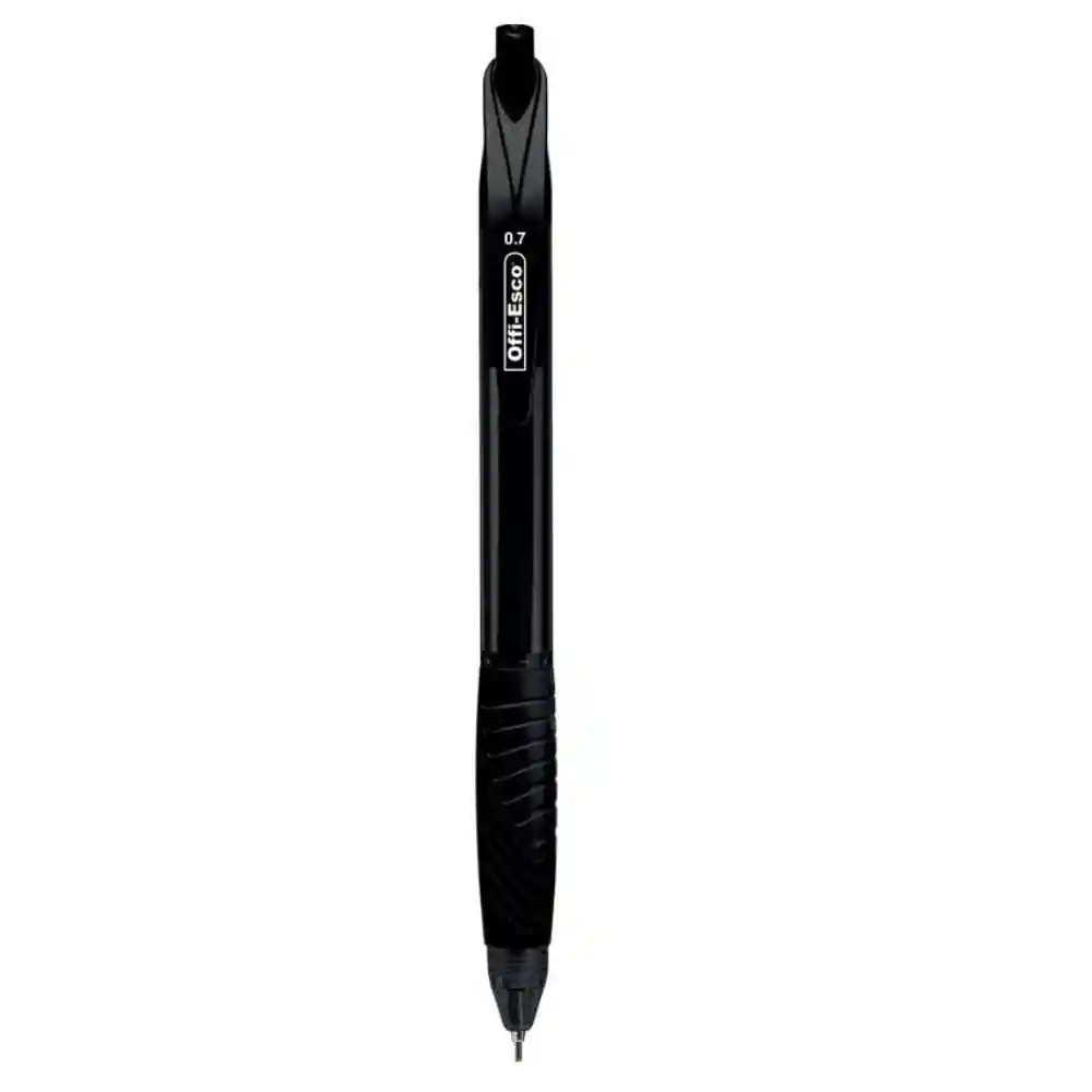 Offi-Esco Bolígrafo Retráctil Semi Gel 0.7 Negro OE-050
